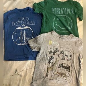 Band Tees and Animals T-Shirt Bundle Toddler Boys 4T 5T